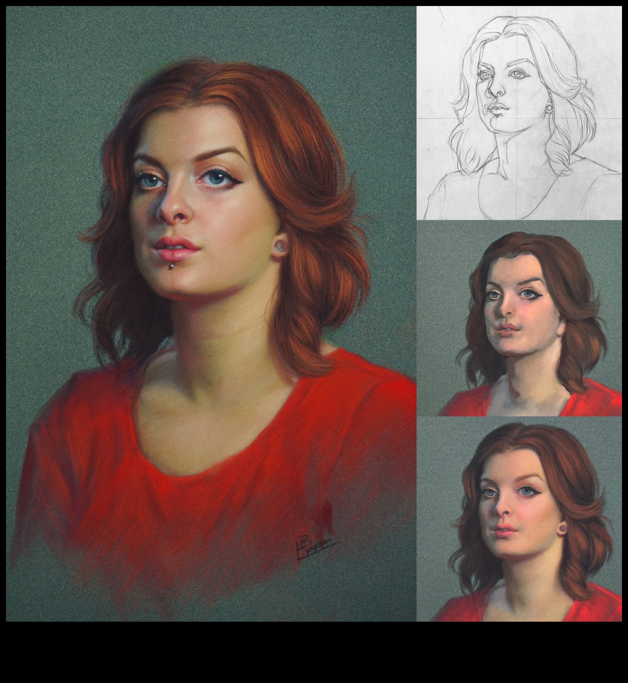 بورتريه الباستيل: نقل المشاعر بضربات دقيقة