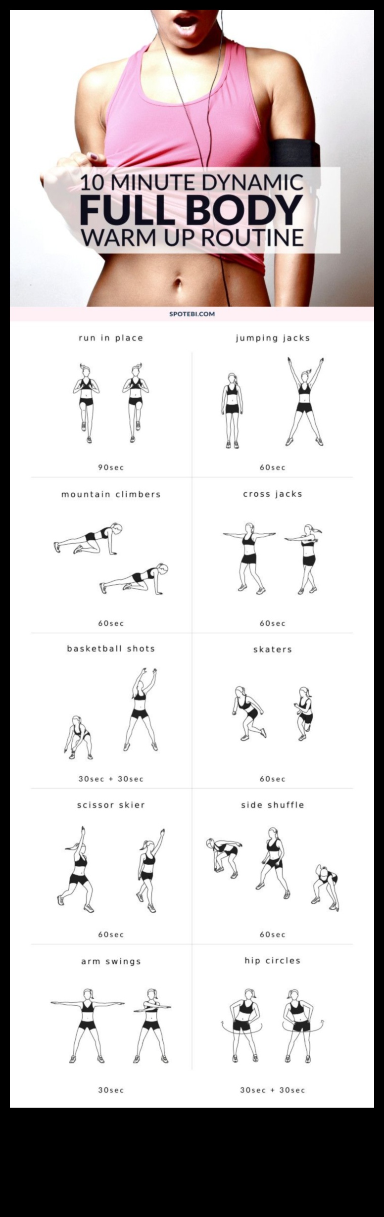 إحماء الدائرة السريعة: حركات ديناميكية لتنشيط الجسم بالكامل