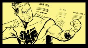 التحبير الديناميكي: تعزيز الشخصيات الكرتونية بخطوط جريئة